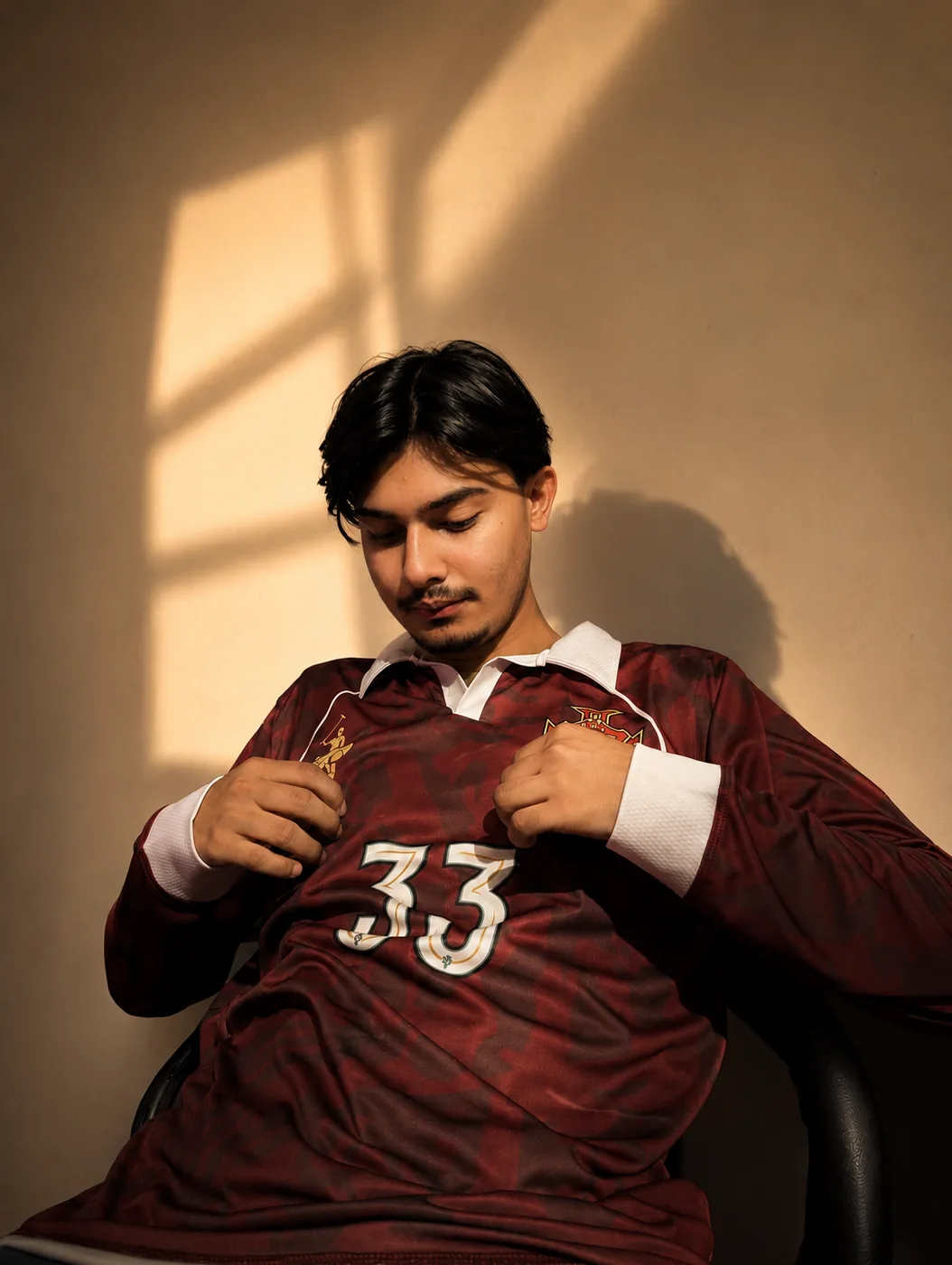 Maroon Nepolo football jersey #33
