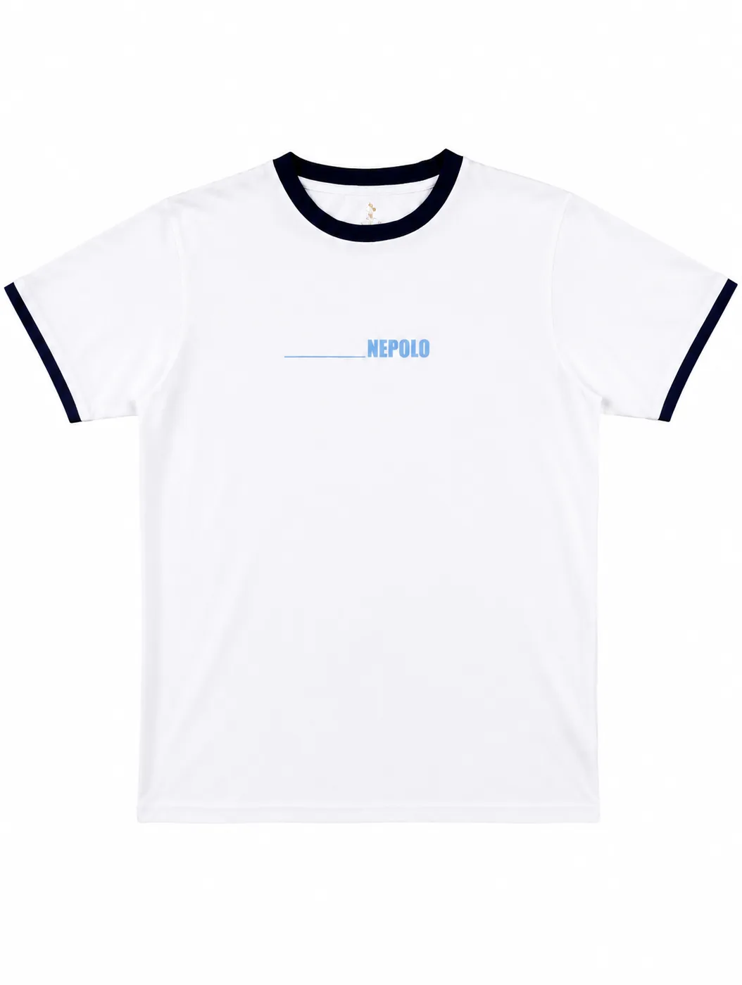 White Keep My City tee with blue chest logo and rottweiler back graphic — NEPOLO WEARS streetwear Nepal